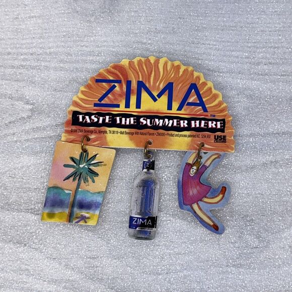 Vintage Alcohol Pins Zima Jagermeister Red Dog Tequila Rose Leinenkugel Lot of 5 - Picture 2 of 12